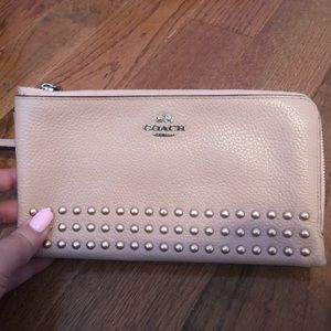 Coach Double Zippered Wristlet Wallet